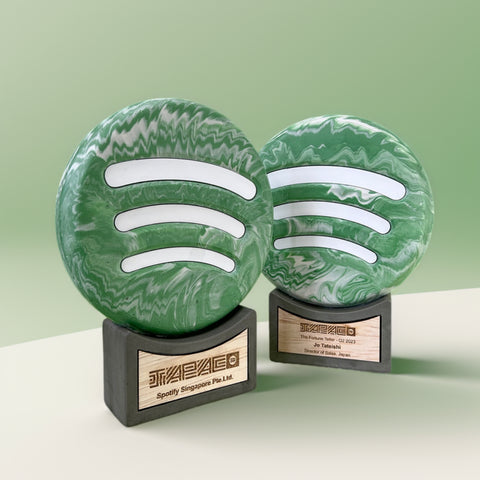 Spotify uses Jesmonite to create a unique trophy for the best of the best of the music world!