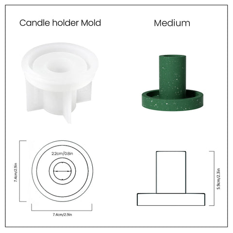 Geometric Simple Taper Candle Holder Silicone Mold-7