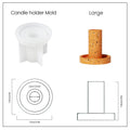 Geometric Simple Taper Candle Holder Silicone Mold-8