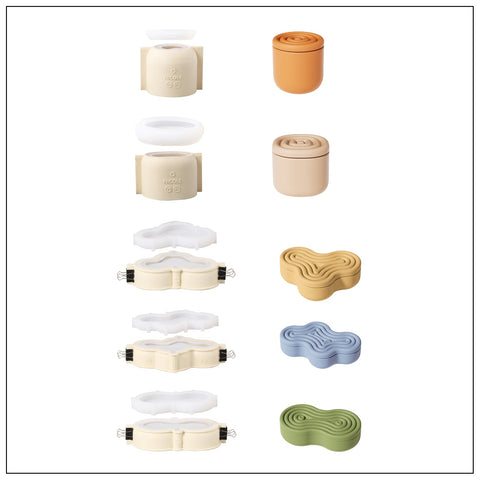 Wriggle Storage Box Candle Jar Silicone Mold-10