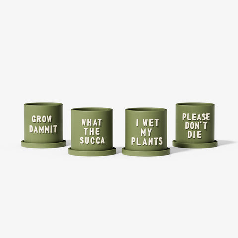 Love Grows Here Concrete Plant Pot Silicone Mold-0