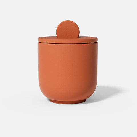 Simple Style Large Candle Jar with Raised Lid Silicone Mold-0