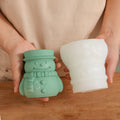 Cheery Snowman's Winter Glow Candle Jar Mold-2