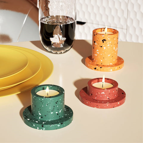 Simple Cylindrical Tealight Candle Holder Silicone Mold-3