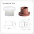 Simple Cylindrical Tealight Candle Holder Silicone Mold-7