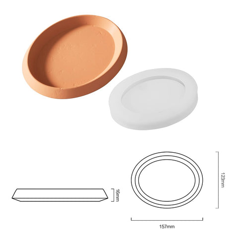 Concrete Oval Tray Silicone Mold-5