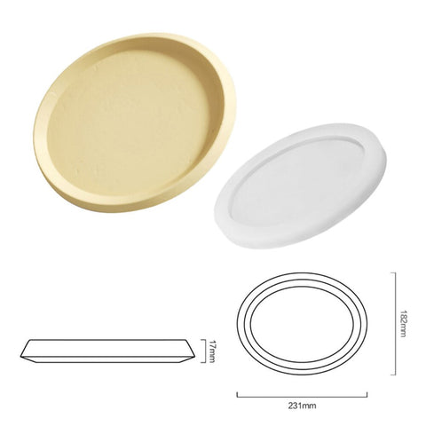 Concrete Oval Tray Silicone Mold-6