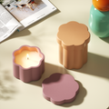 Floral Column Candle Jar Silicone Mold-4