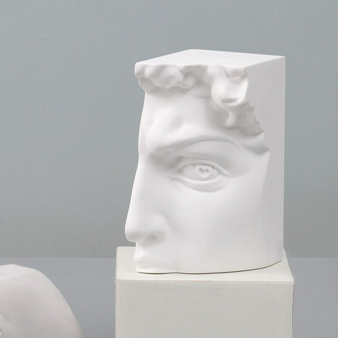 David Face Concrete Sculpture Silicone Mold-4