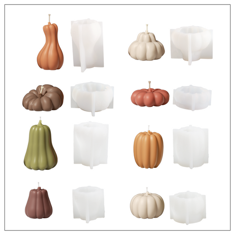 The Pumpkin Parade Candle Silicone Mold Collection-7