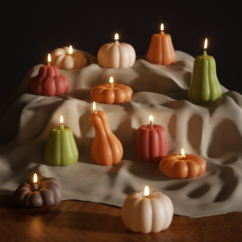 The Pumpkin Parade Candle Silicone Mold Collection-0