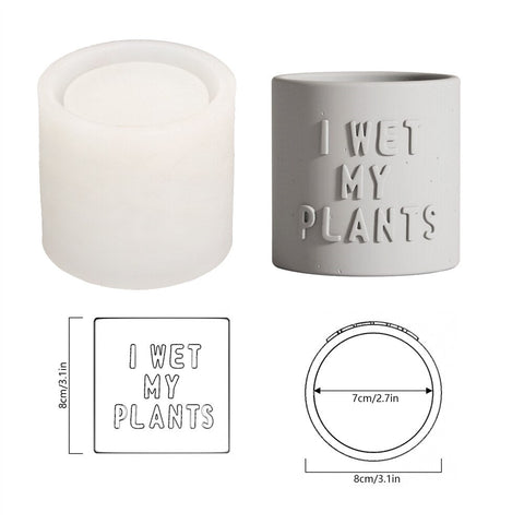 Love Grows Here Concrete Plant Pot Silicone Mold-9