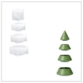 Serene Stacking Christmas Tree Candle Jar Silicone Mold-5