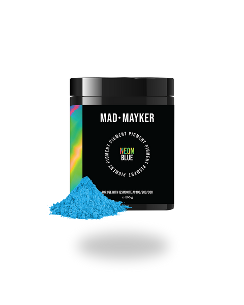 MAD MAYKER Neon Powder Pigment for Jesmonite AC100 series Canada USA Mexico Best Seller  Neon Blue