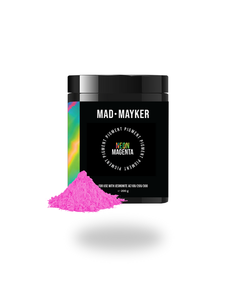 MAD MAYKER Neon Powder Pigment for Jesmonite AC100 series Canada USA Mexico Best Seller Neon Megenta