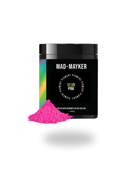 MAD MAYKER Neon Powder Pigment for Jesmonite AC100 series Canada USA Mexico Best Seller Neon Pink